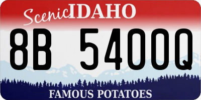 ID license plate 8B5400Q