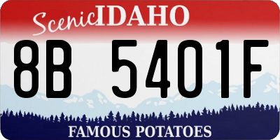 ID license plate 8B5401F
