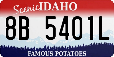 ID license plate 8B5401L