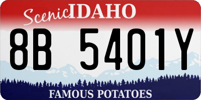 ID license plate 8B5401Y