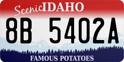ID license plate 8B5402A