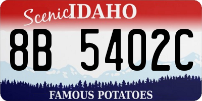 ID license plate 8B5402C