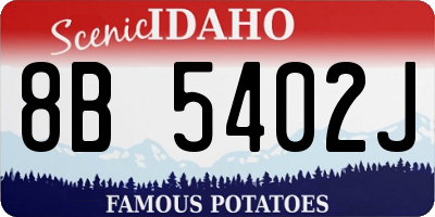 ID license plate 8B5402J