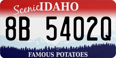 ID license plate 8B5402Q