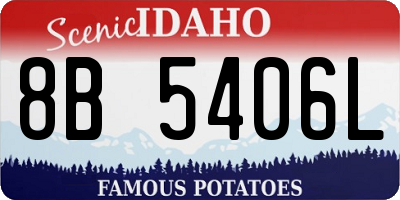 ID license plate 8B5406L