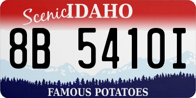 ID license plate 8B5410I