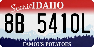 ID license plate 8B5410L