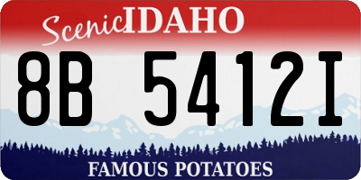 ID license plate 8B5412I