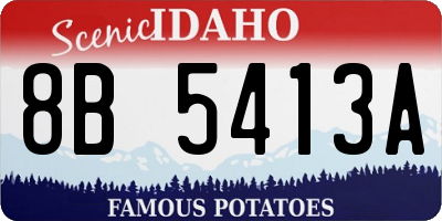 ID license plate 8B5413A
