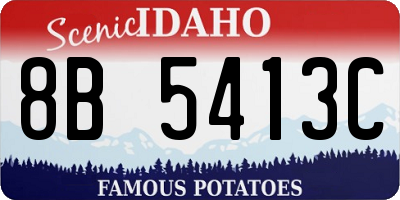 ID license plate 8B5413C