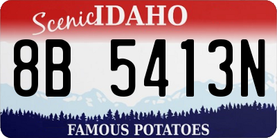 ID license plate 8B5413N