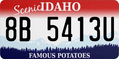 ID license plate 8B5413U
