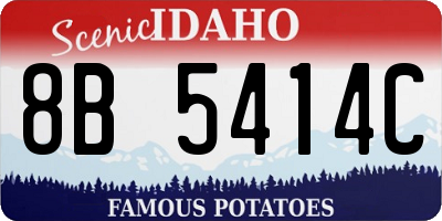 ID license plate 8B5414C