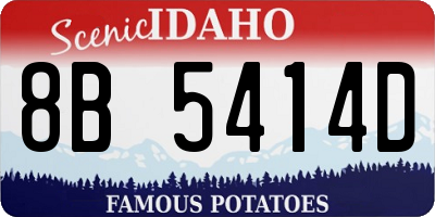 ID license plate 8B5414D