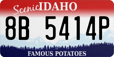 ID license plate 8B5414P
