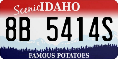 ID license plate 8B5414S