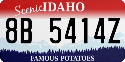 ID license plate 8B5414Z