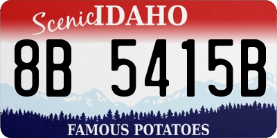 ID license plate 8B5415B