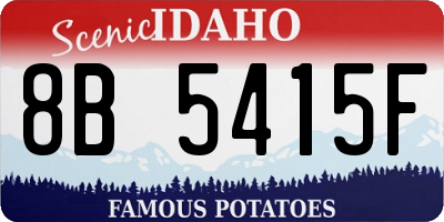 ID license plate 8B5415F