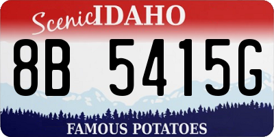 ID license plate 8B5415G