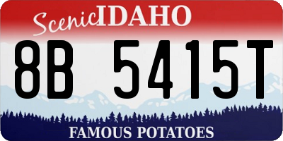 ID license plate 8B5415T