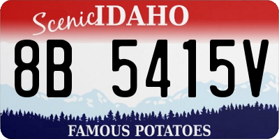 ID license plate 8B5415V