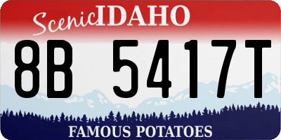 ID license plate 8B5417T