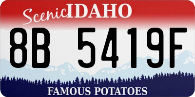 ID license plate 8B5419F