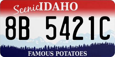 ID license plate 8B5421C