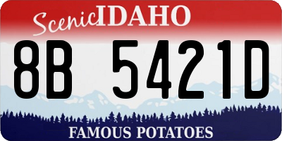 ID license plate 8B5421D