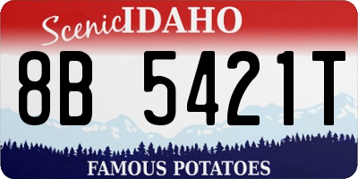 ID license plate 8B5421T