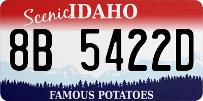ID license plate 8B5422D