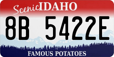 ID license plate 8B5422E