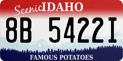 ID license plate 8B5422I