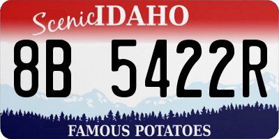 ID license plate 8B5422R