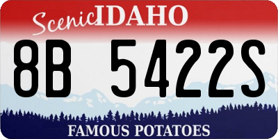 ID license plate 8B5422S
