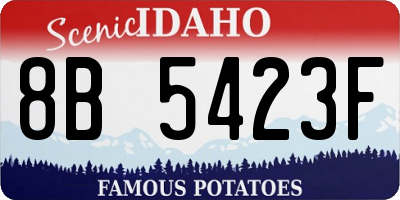 ID license plate 8B5423F