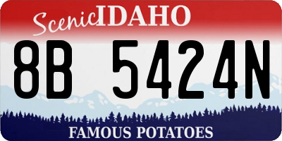 ID license plate 8B5424N