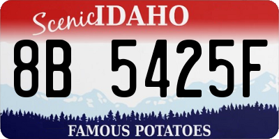 ID license plate 8B5425F