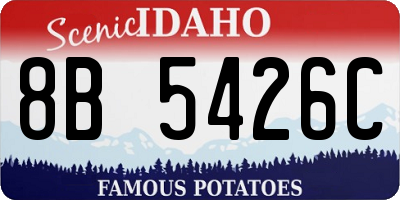 ID license plate 8B5426C