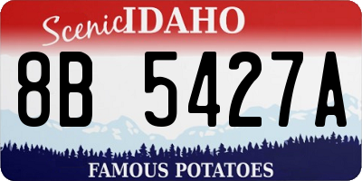 ID license plate 8B5427A