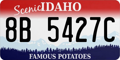 ID license plate 8B5427C