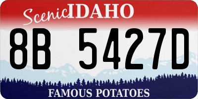 ID license plate 8B5427D