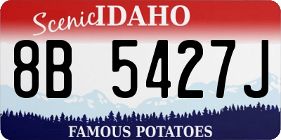ID license plate 8B5427J