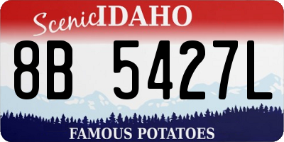 ID license plate 8B5427L