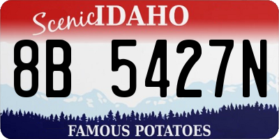 ID license plate 8B5427N