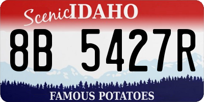 ID license plate 8B5427R
