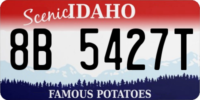 ID license plate 8B5427T