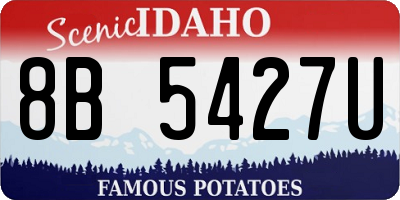 ID license plate 8B5427U