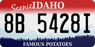 ID license plate 8B5428I